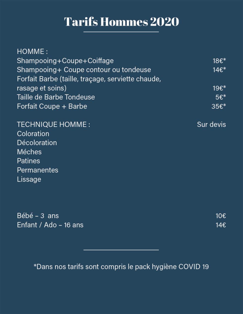 Tarifs coiffure mixte barbier à Apt 84 ⋆ Bulle d'hair by Sev